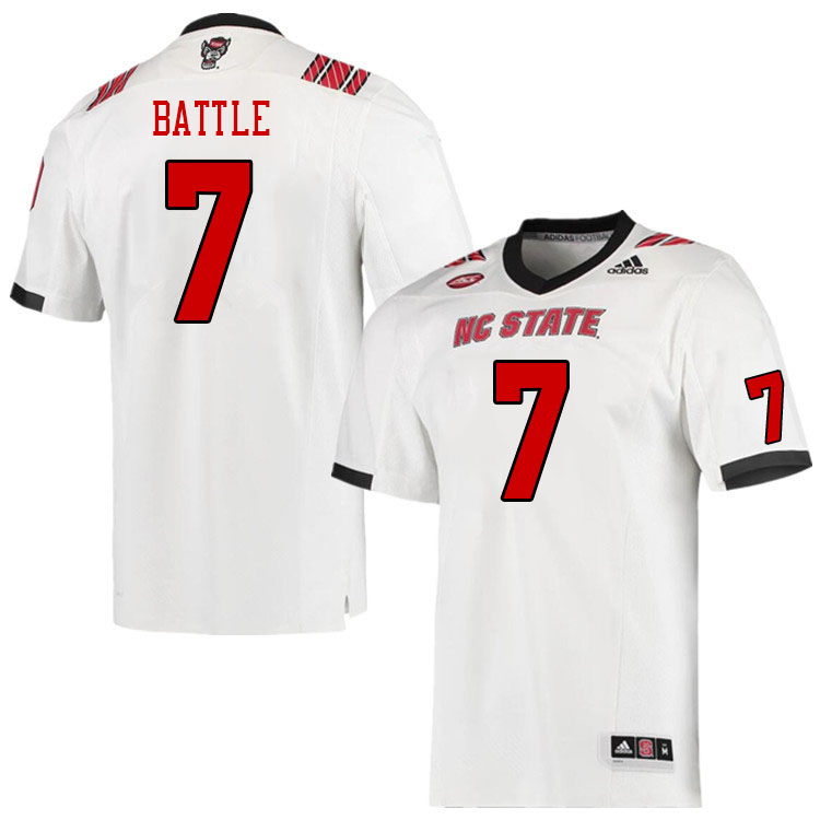 Men #7 Shyheim Battle North Carolina State Wolfpacks College Football Jerseys Stitched-White